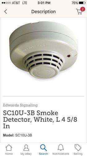 Edwards Signaling  Detector SC10U-3 W/ Base CSBU-1
