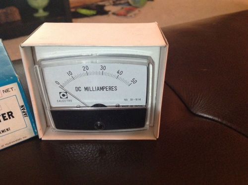 Calectro Precision Meter 0-50 Dc MilliAmperes D1-914 New Old Stock