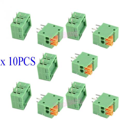 10pcs kf141r-2p 2 pin 2.54mm pitch pcb connector spring screless terminal block for sale