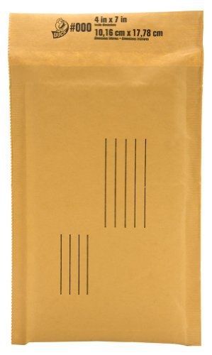 Duck Brand Kraft Bubble Mailers, #000 - 4 x 7 Inches, 25-Pack (394487)