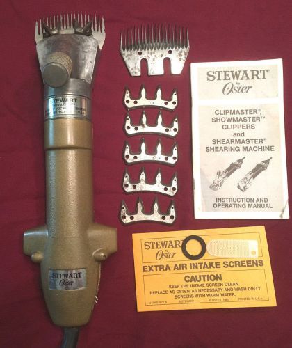 Stewart Showmaster by Oster Livestock Clippers Sheep Shears EW610VS EW312C Head