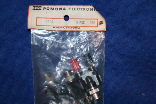 NEW ITT POMONA ELECTRONICS MODEL 1296 BNC (M) BINDING POSTS 1 BAG WITH 5 PCS
