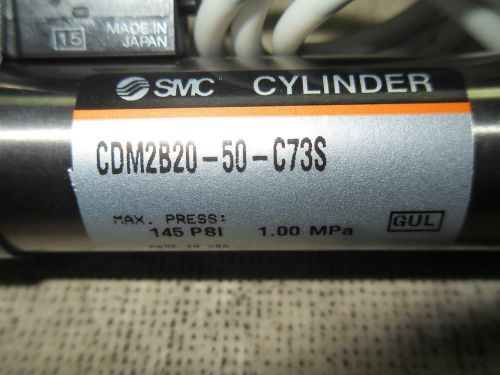 (Q2-3) 1 NEW SMC CDM2B20-50-C73S CYLINDER W/ D-C73 AUTOSWITCH