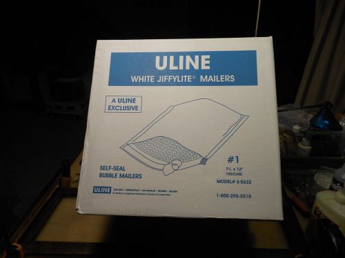 ULINE WHITE JIFFYLITE BUBBLE MAILERS 7 1/4 x 12