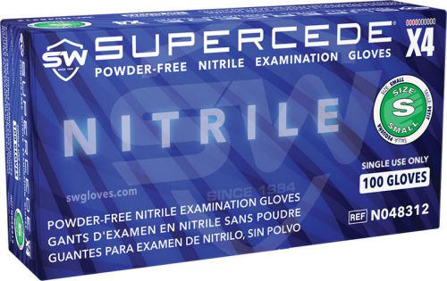 SUPERCEDE X4 Nitrile Exam Gloves, Size Small, Case of 1000