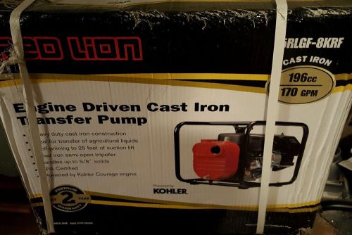 RED LION TRANSFER PUMP, 170 GPM, 196 cc Kohler MOTOR, Model# 5RLGF-8KRF