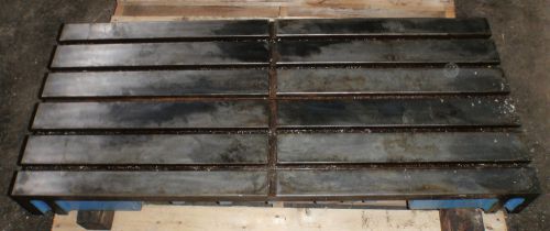 48.75&#034; x 21.50&#034; x 5&#034; steel welding t-slotted table cast iron layout plate 4 slot for sale