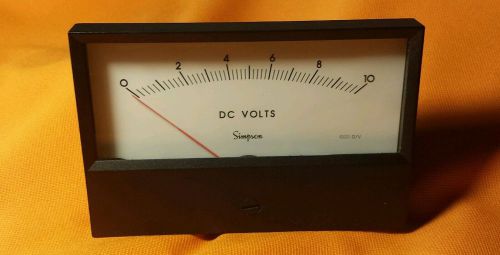 New! Simpson 15109 DC Volts Meter Panel Mount 0-10 Volts Free Shipping!