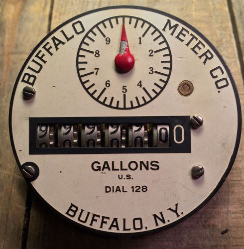 Vtg buffalo meter water dial nos steampunk worm gears clock found object parts for sale