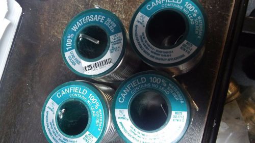 4 lot Canfield Tech 1 Pound SILVER SOLDER Lead Free