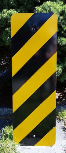 Yellow And Black Sign Authentic Reflective Road Safety Hazard Bridge 36 x 12&#034;