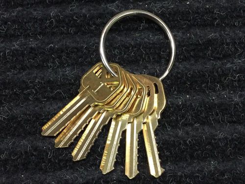 1 set of kwikset &#034;kw1&#034; 1176 depth keys numbered 1 - 6 on ilco look alikes for sale