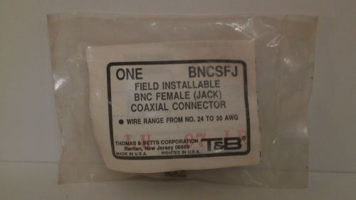 THOMAS &amp; BETTS BNC FEMALE COAXIAL CONNECTOR BNCSFJ *NEW/SEALED PACKAGE*