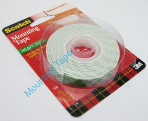 2 pcs foam tape 1/2x75&#034; inch double stick heavy duty mounting tape scotch 3m 110 for sale