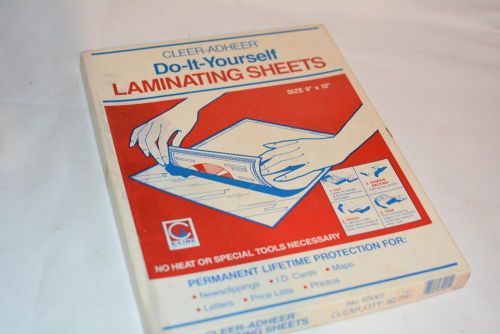 35 Sheets 9&#034; X 12&#034; C-Line Products Inc CLI65001 C Line Cleer Adheer Laminating