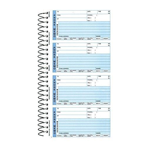 Rediform Telephone Message Book with Labels, 2.75 x 5 inches, 4 Per Page, 400