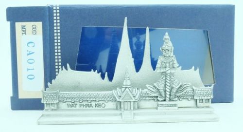 New Business Name Card Box Tin Wat Phra Kaew Souvenir Collectible Holder