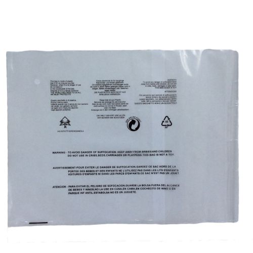 Lian LS Clear Poly Bags Self Seal Suffocation Warning 100 7.75X11.75&#034; 5% Off