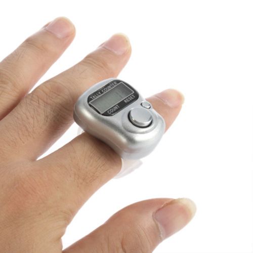 Electronic Row Counter Finger Ring Golf Digit Stitch Marker LCD Tally Counter