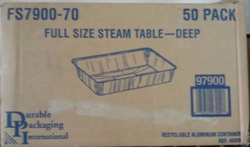 DURABLE PACKAGING FS7900-70 FOIL STEAM TABLE PAN FULL SIZE CASE OF 50