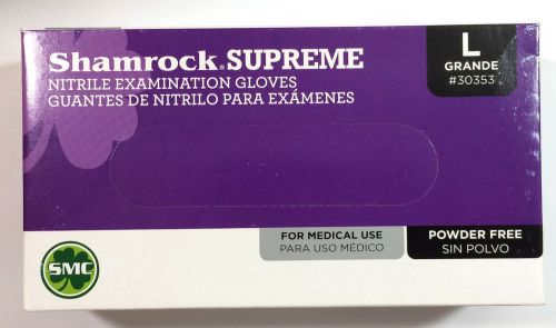 Shamrock Supreme Nitrile Powder Free  30353 Large 4 Boxes of 100