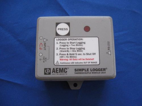 Aemc l610 thermocouple temperature simple logger with new tc for sale