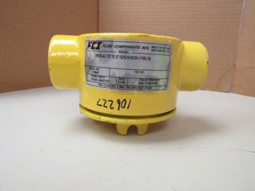 Fci fluid components flow switch fr70-4/.75&#034;/2.5&#034;/s/g/h/5181-y/rl10 1-1/4&#034; npt for sale