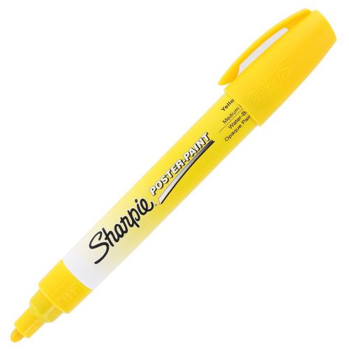 2 MARKERS: Sanford Sharpie Poster-Paint Markers Yellow Medium Point (35600)