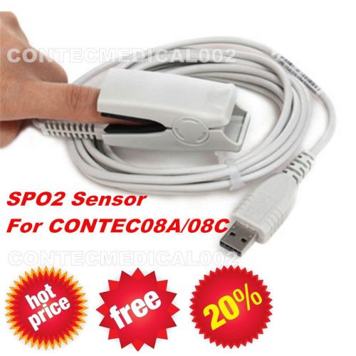 Contec Digital USB 10 PIN Adult SPO2 sensor 1.5M finger clip oxygen probe