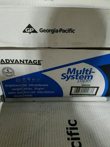 Georgia pacific multi-system paper 8.5&#034; x 14&#034; 5000 sheets for sale