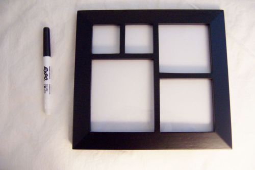 Memo Dry Erase Board Black Frame 9&#034; x 8-1/2&#034; with Black Dry Erase Ultra Fine Pen
