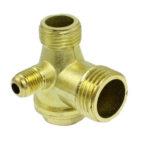 Male Thread Brass Air Compressor Check Valve Spare Parts Gold Tone HP