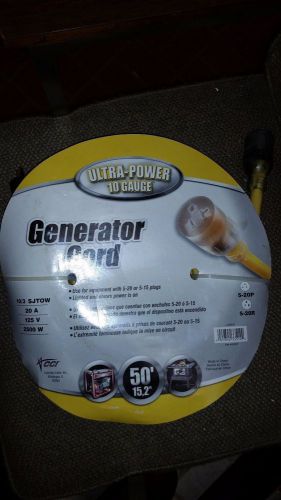 Coleman UltraPower 50&#039; 10 gauge 125v generator cord, new