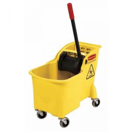 #7380-20-yel 31qt tandem bucket rubbermaid mop buckets and wringers fg738020yel for sale