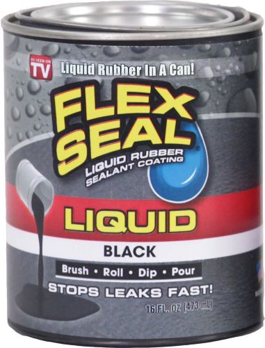 Flex Seal Liquid Large 16 Ounce (Black) Free Priority Shipping NO TAX ADDED