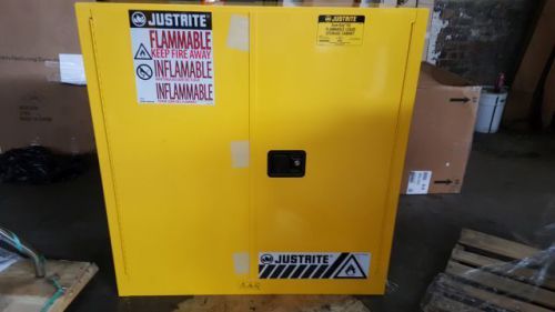 JUSTRITE 893000 Flammable Safety Cabinet, 30 Gal., Yellow