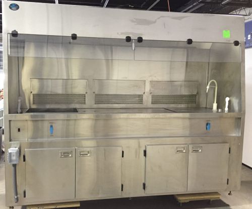 Air control microvoid solvent hood fh21-ss / 8 ft stainless / 2 sinks /wrty for sale