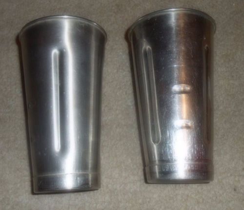 2 Vintage U.S.A. Stainless Steel Mixer/Milkshake Cups One Bloomfield Industries