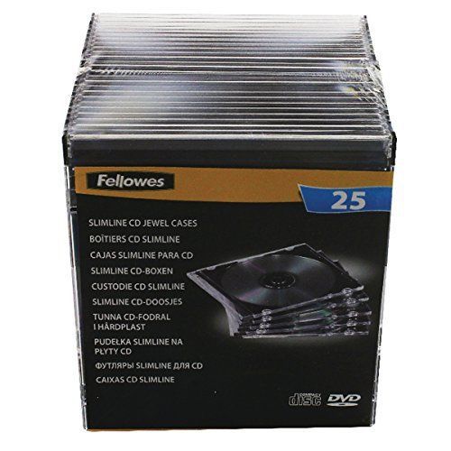 Fellowes 98316 NEATO Slim Jewel Cases, Clear, 25-Pack