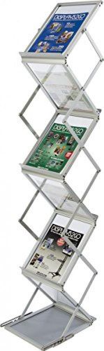 Displays2go 58-Inch Portable Folding Magazine For A4 And 8.5x11 Documents -