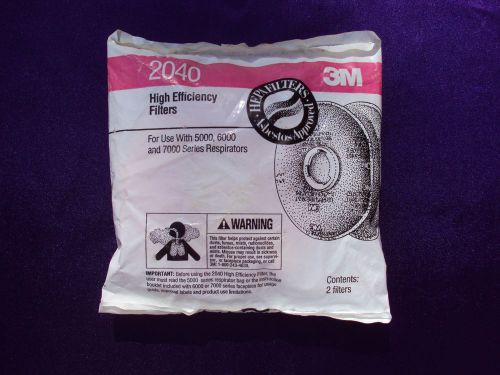NEW - 2 3M 2040 High Efficiency Respirator Filters for Models 5000 6000 7000