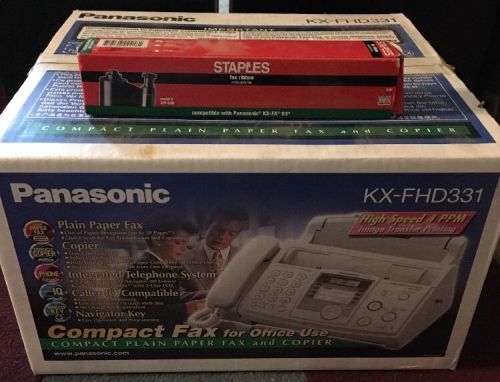 Panasonic KX-FHD331 Compact Fax &amp; Copier Plain Paper NIB