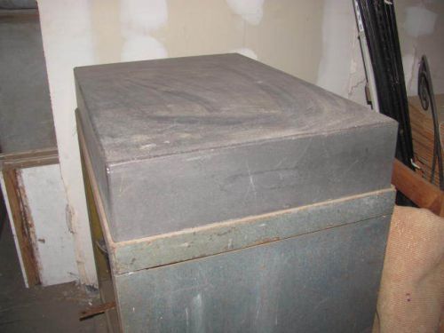 LARGE GRANITE MACHINISTS SURFACE BLOCK W/ STAND OR INDUSTRIAL KITCHEN ISLAND