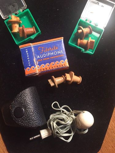Vintage ear plugs fits rite audiophone 4 pair lot for sale