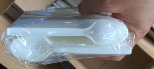 Two Packages Of 100 white small plastic spoons 4 inch long