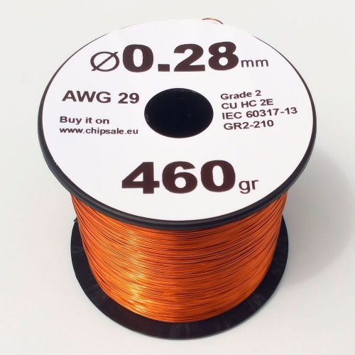 0.28 mm 29 AWG Gauge 460 grams ~760m Enamelled Copper Magnet Enameled Wire Coil