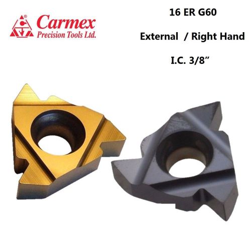 5 pcs. CARMEX 16 ER G60 External Carbide Threading Inserts BXC / BMA I.C 3/8&#034;