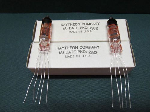 5703 wb raytheon vacuum tubes matched pair lot nos electron valves ampfilier tv7 for sale