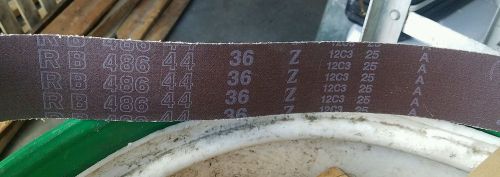 New hermes abrasive rb486 44  z 2-1/2&#034; x 60&#034; 36 grit pack of 10 sanding belts for sale