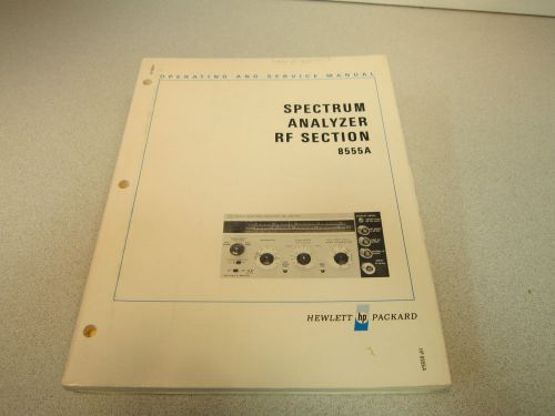 HP 8555A Spectrum Analyzer RF Section Operating and Service Manual